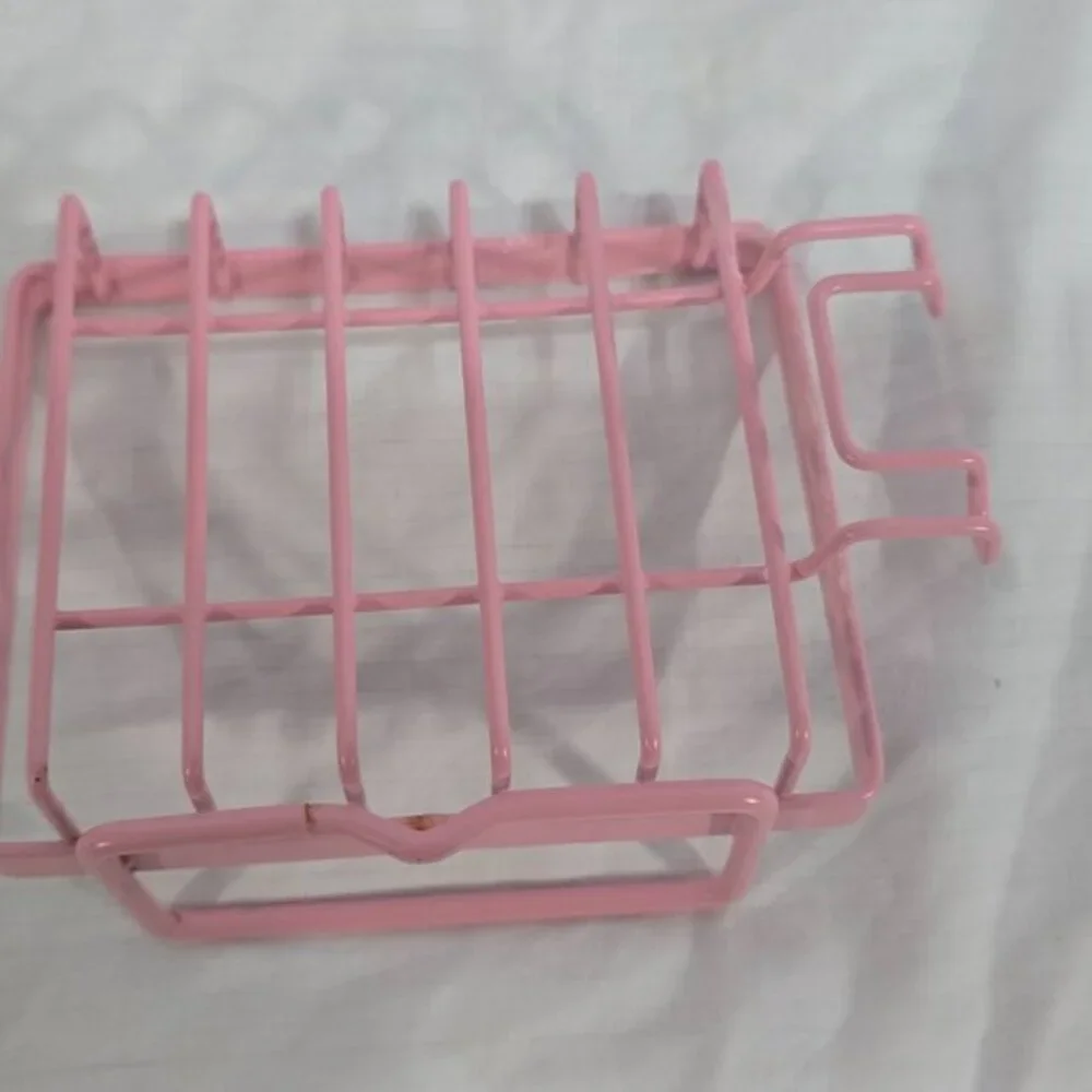 pink metal wire rust resistant‎ coating shower basket organizer storage caddy